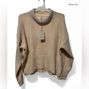 Size Large A New Day Women's Cream Cowl Neck Sweater